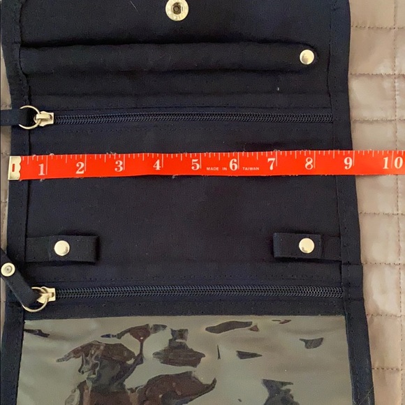 Ame & Lulu red and blue jewelry roll storage EUC - Picture 4 of 8